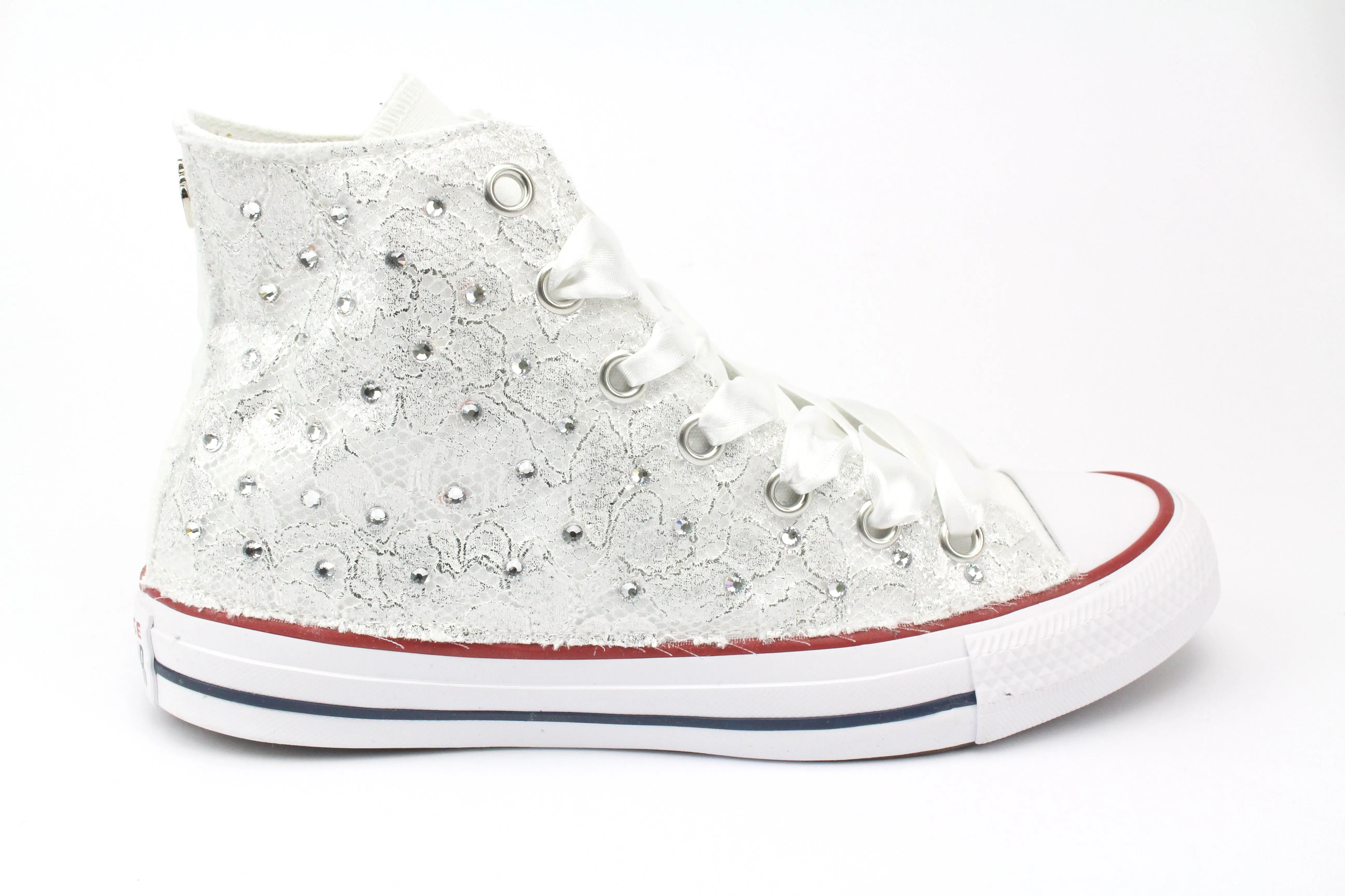 Modern Step Move Converse All Star Pizzo White & Strass Termo Cristal