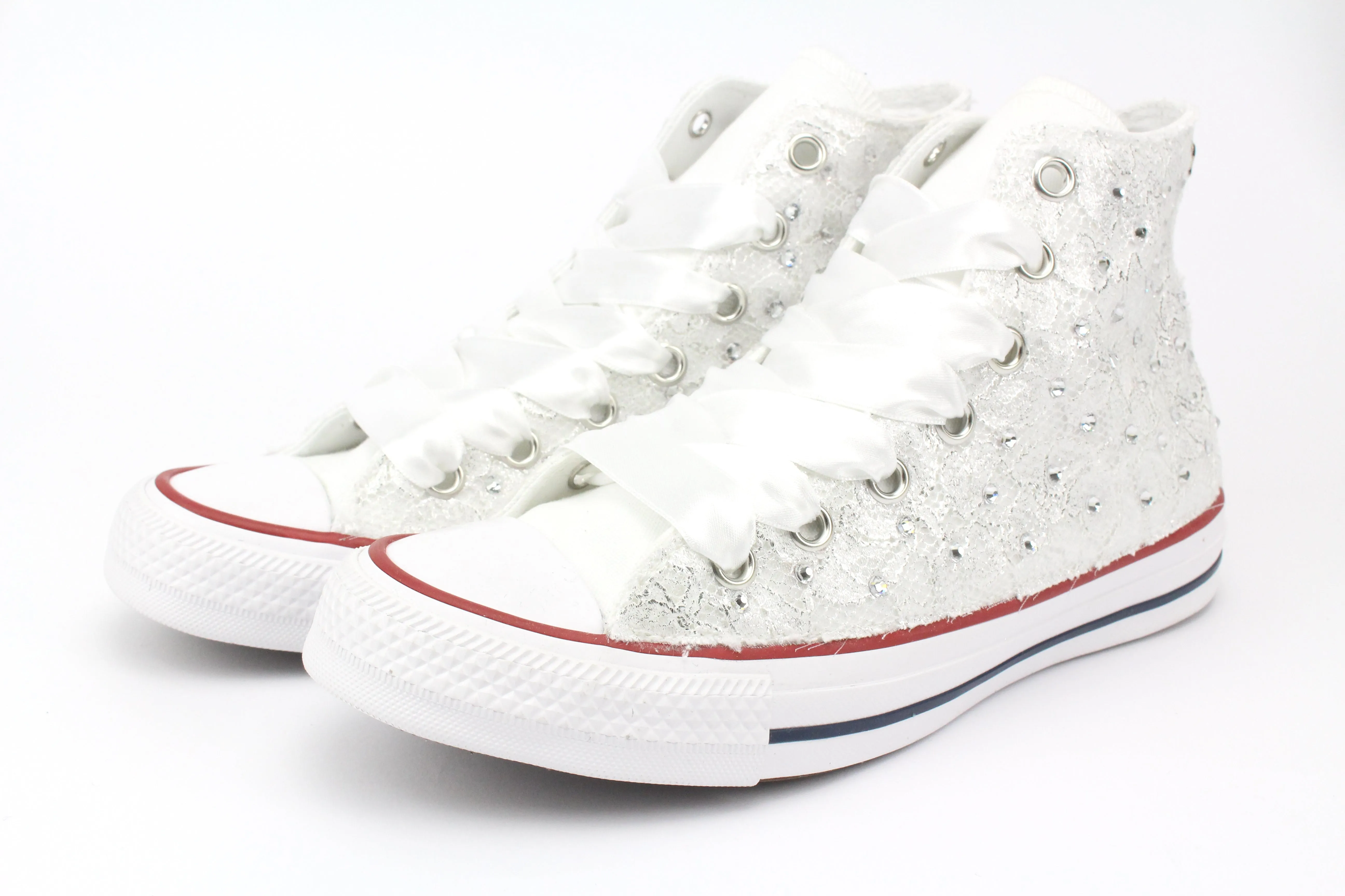 Modern Step Move Converse All Star Pizzo White & Strass Termo Cristal