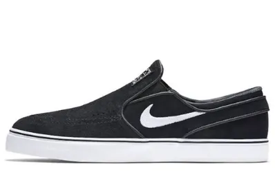 All-Day Stability Nike SB Janoski  Slip-On Shoe - Black/White