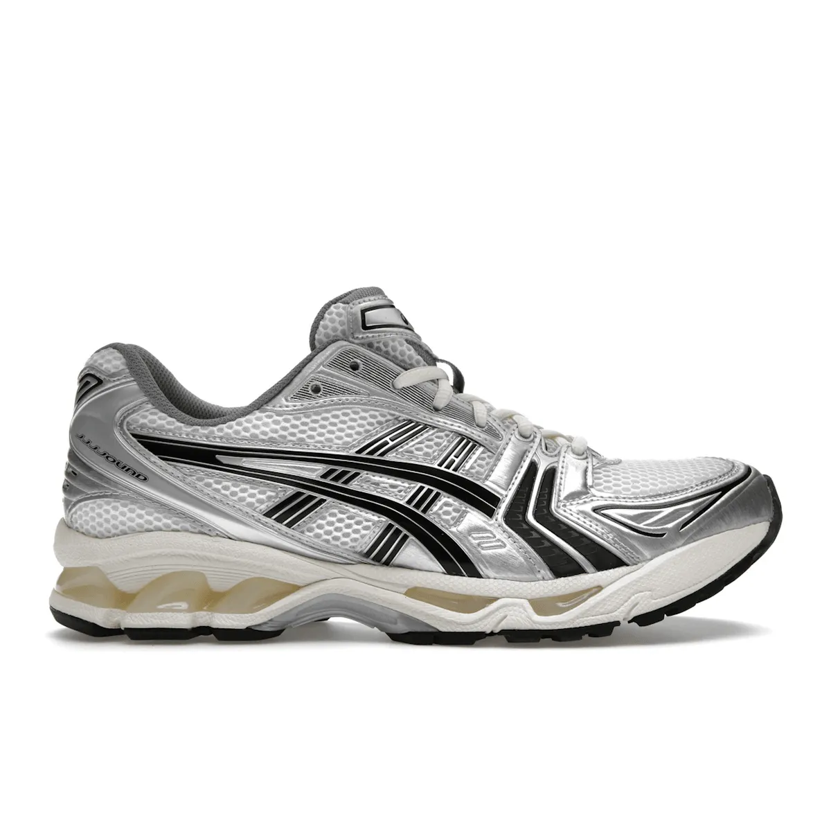 Mud-Resistant ASICS Gel-Kayano 14 JJJJound Silver Black