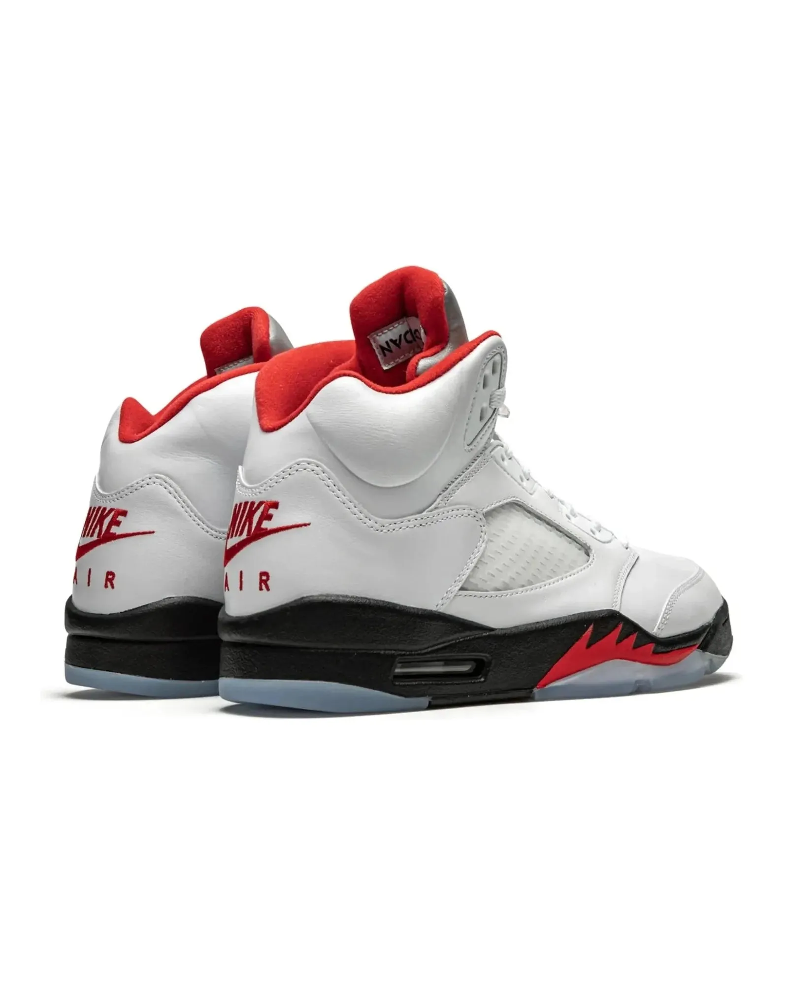 Multi-layered Nike Air Jordan 5 Retro Fire Red Silver Tongue