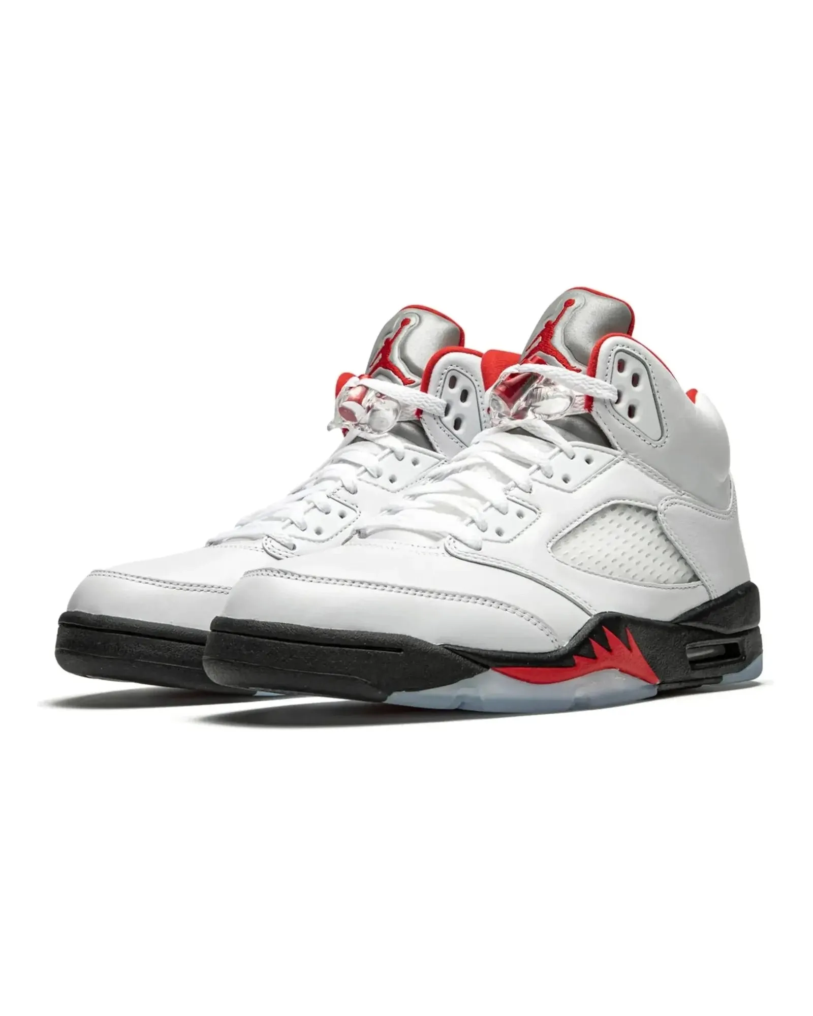 Multi-layered Nike Air Jordan 5 Retro Fire Red Silver Tongue