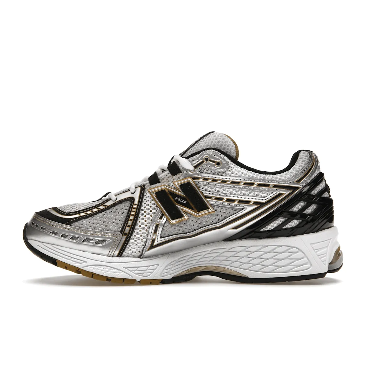 New Balance 1906R White Metallic Gold Elastic Straps