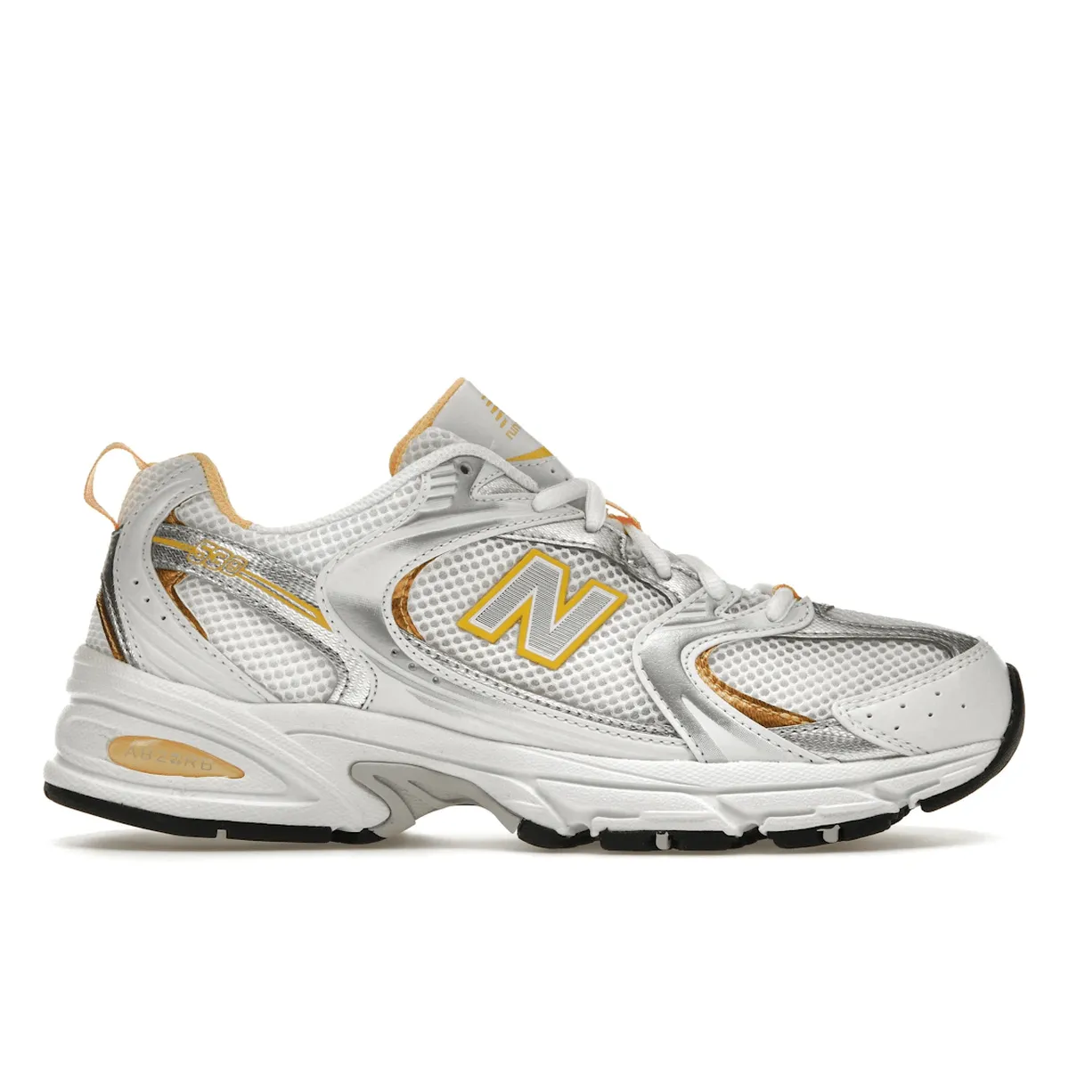 Outsole Traction Sculpted comfort New Balance 530 White Vibrant Apricot Silver Metallic