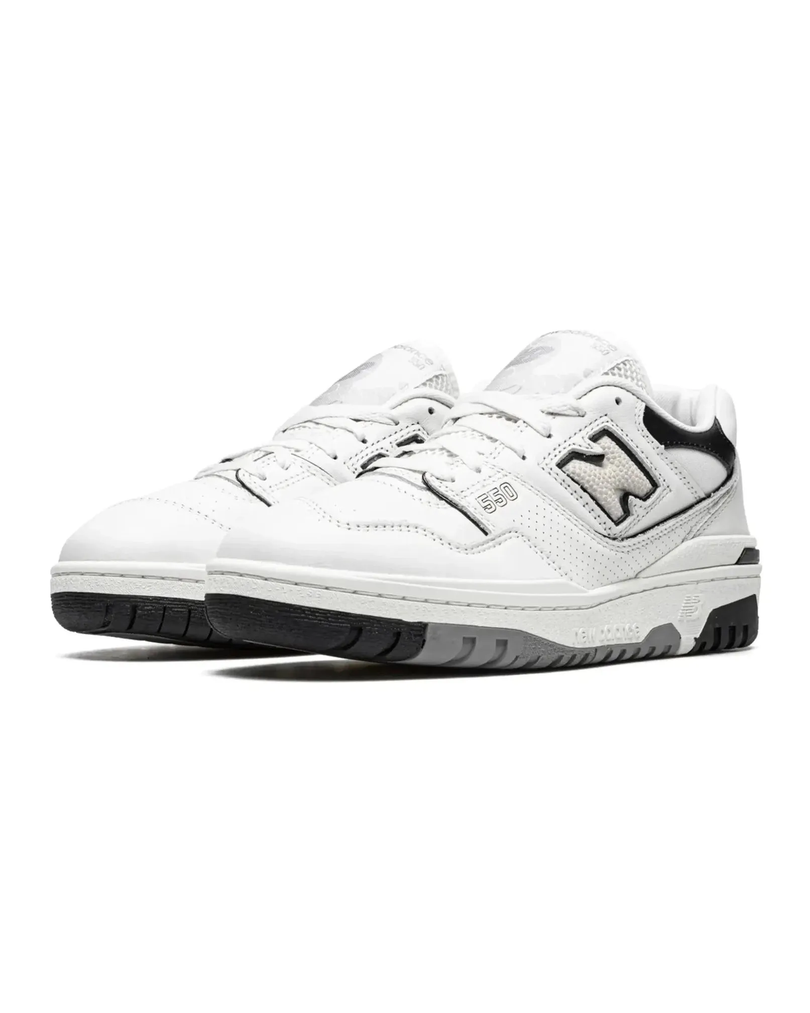 New Balance 550 Cream Black Plush Arch