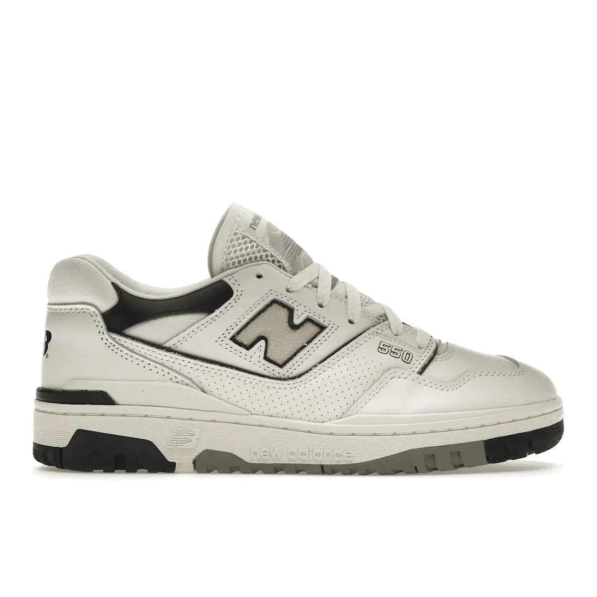 New Balance 550 Cream Black Plush Arch