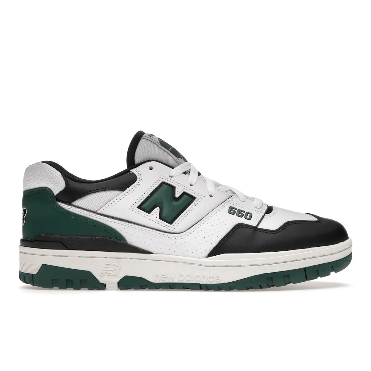 New Balance 550 White Green Black Upgraded cushioning