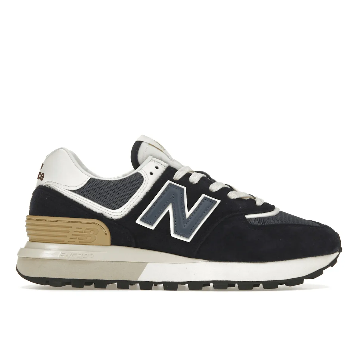 New Balance 574 Navy White Beige Form Fit