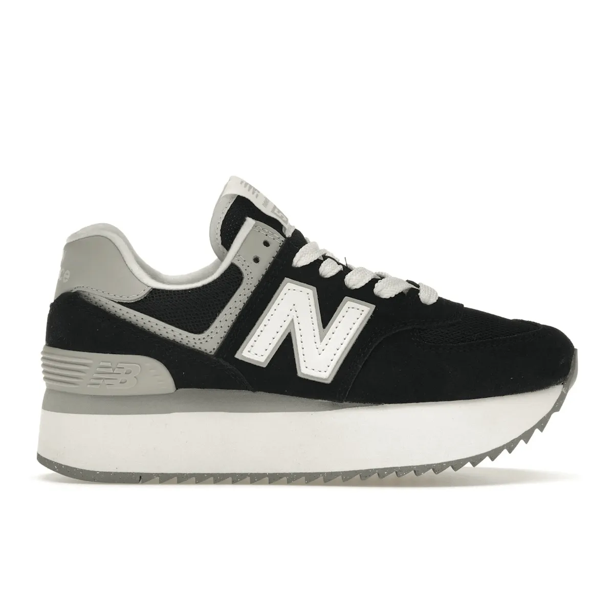 Contemporary Chic New Balance 574 Plus Black Grey