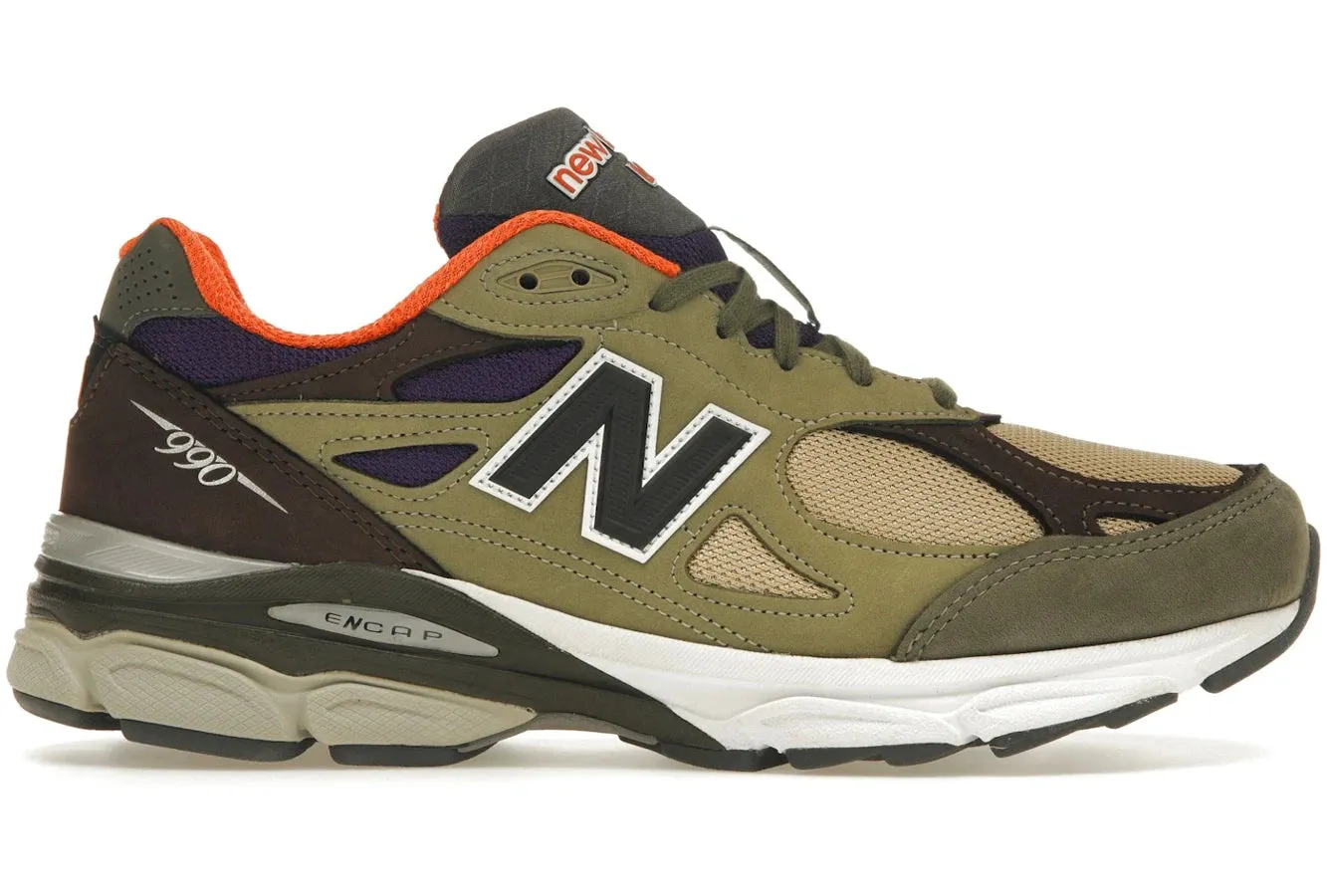 New Balance 990v3 MiUSA Teddy Santis Khaki Orange market - competitiveness