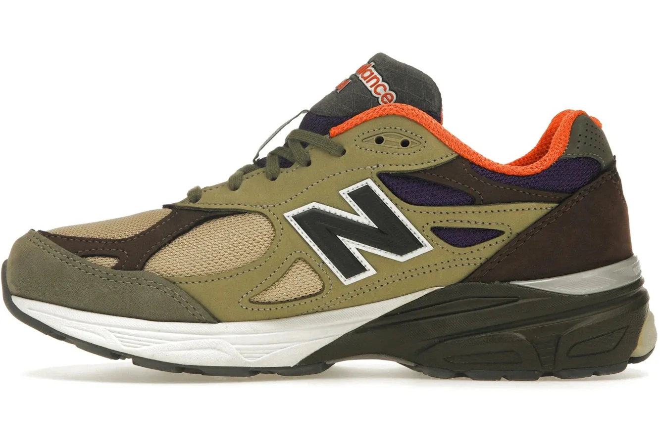 New Balance 990v3 MiUSA Teddy Santis Khaki Orange Perfect Fit