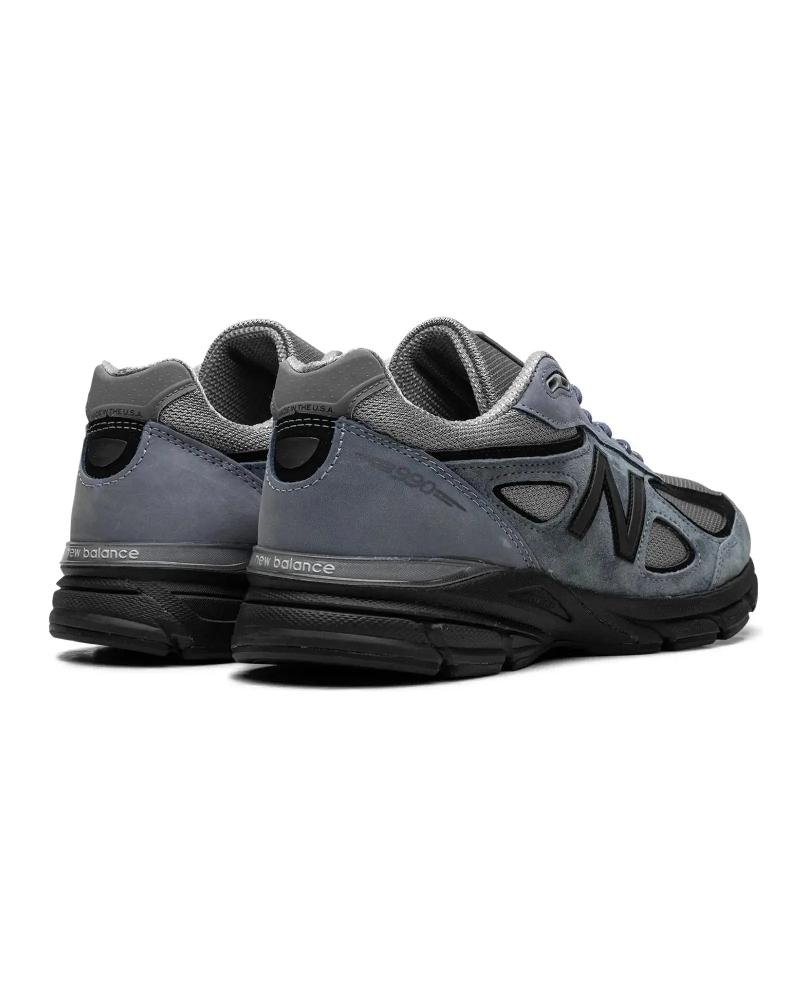 New Balance 990v4 MiUSA Teddy Santis Arctic Grey Black Knee support