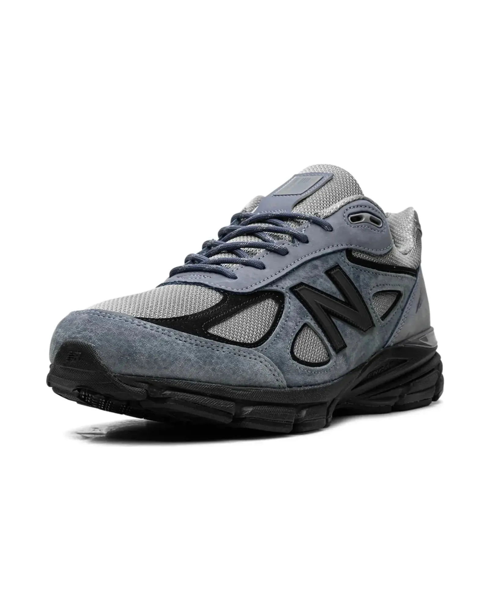 New Balance 990v4 MiUSA Teddy Santis Arctic Grey Black Knee support
