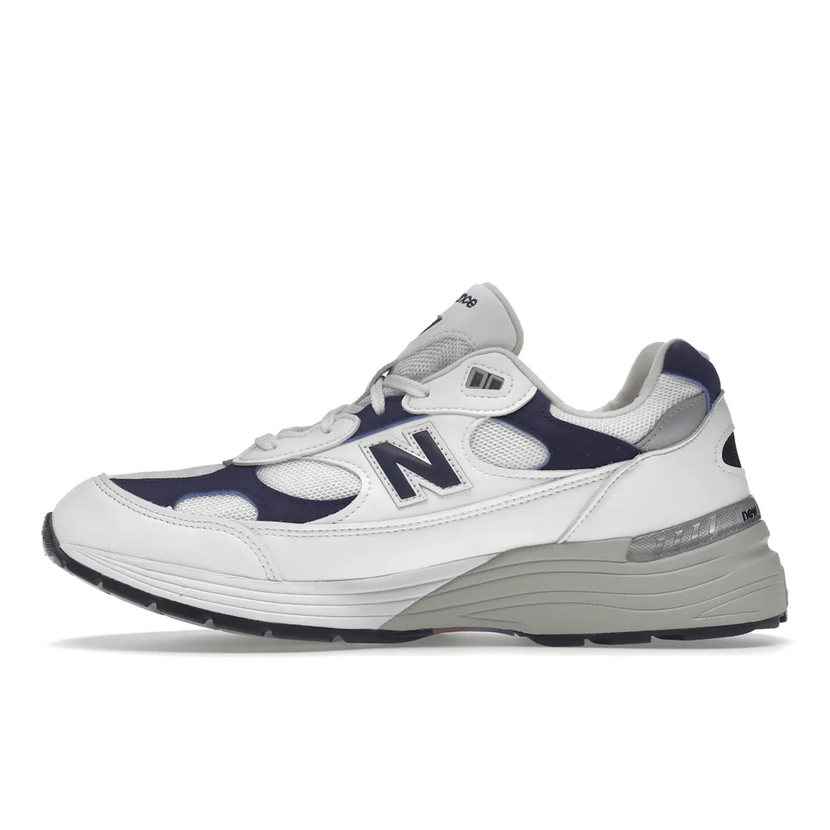 New Balance 992 White Navy Cushioned Sole