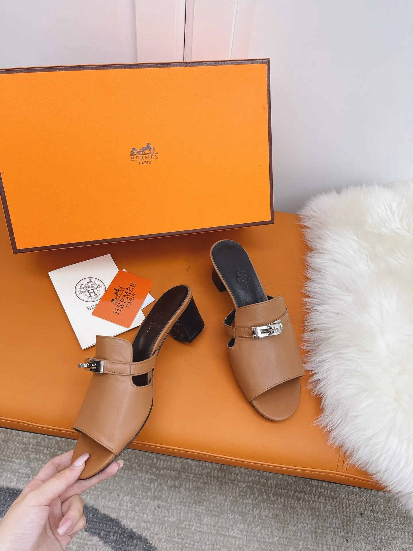 New Hermes HIGH HEELS 020 Slip-On Stilettos