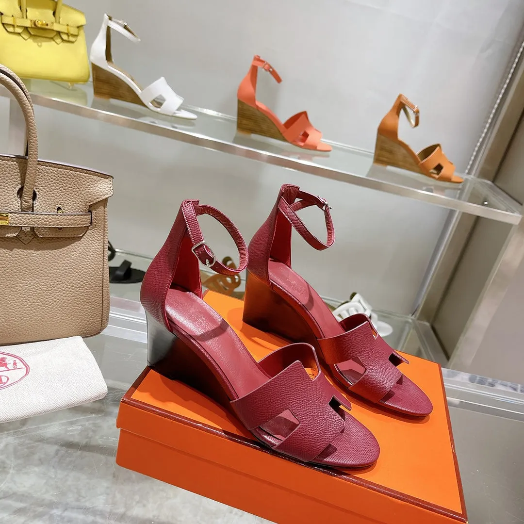 New Hermes HIGH HEELS 077 Adjustable Wedges