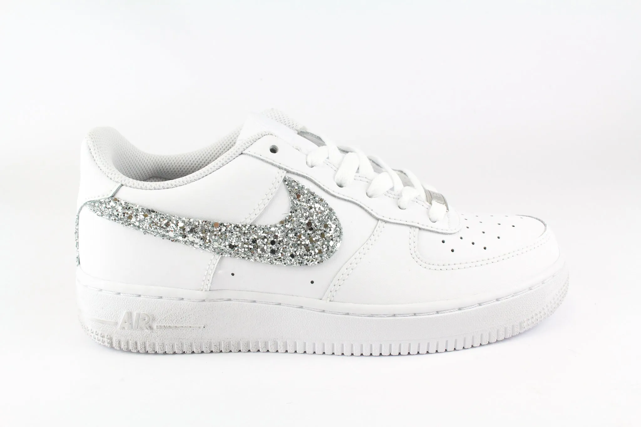 Nike Air Force 1 '07 Silver Glitter Quick Fit