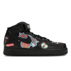 Nike Air Force 1 Mid Supreme NBA Black Edge Shape