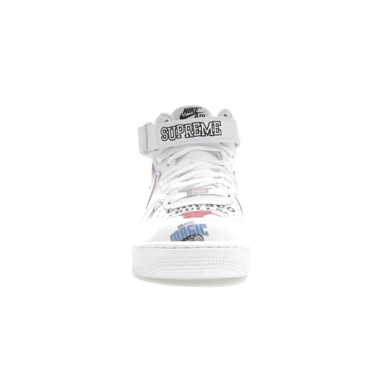 Nike Air Force 1 Mid Supreme NBA White Season Flash