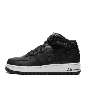 Performance Fit Action Easy Movement Nike Air Force 1 Mid X Stssy Black White