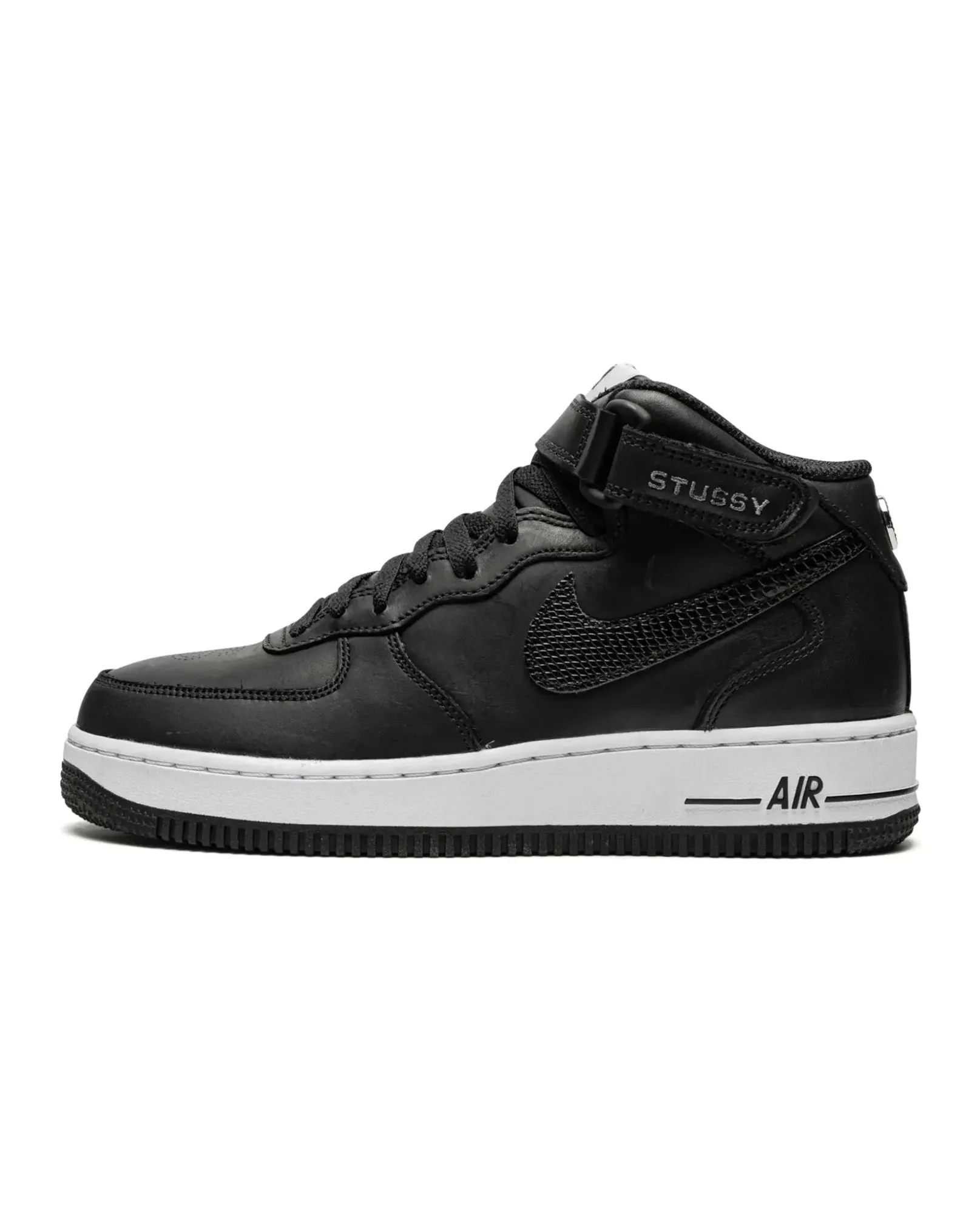 Performance Fit Action Easy Movement Nike Air Force 1 Mid X Stssy Black White