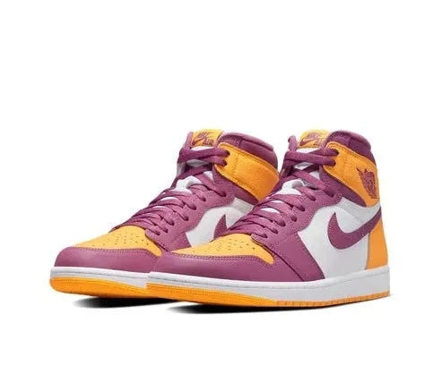 Nike Air Jordan 1 High Brotherhood - University Gold/Light Bordeaux Seamless Style