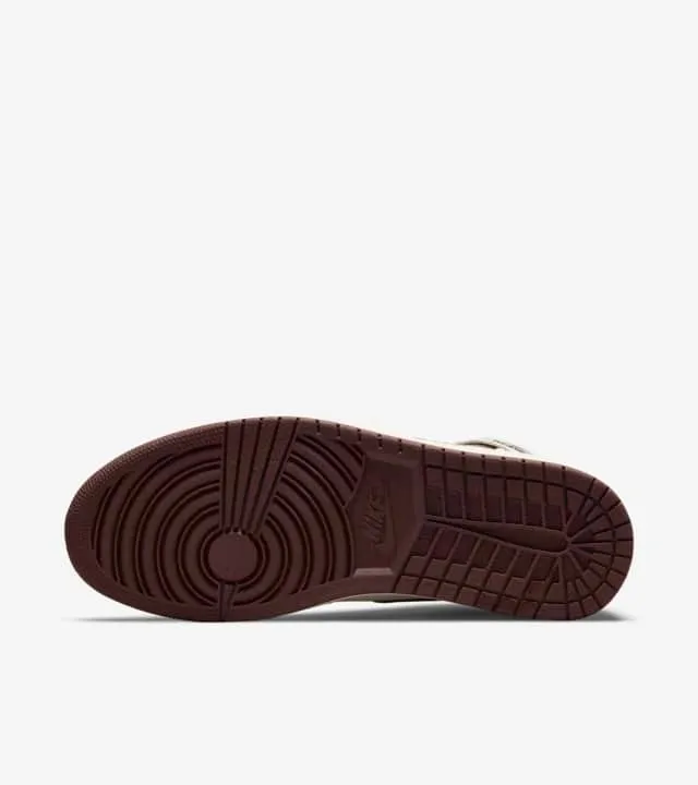 Nike Air Jordan 1 High x A Ma Manire Sail and Burgundy All-day lining