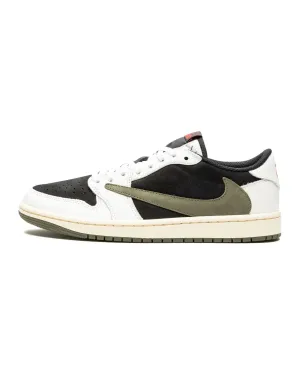 Plush flexibility Cushioned arch Nike Air Jordan 1 Low SP X Travis Scott Olive