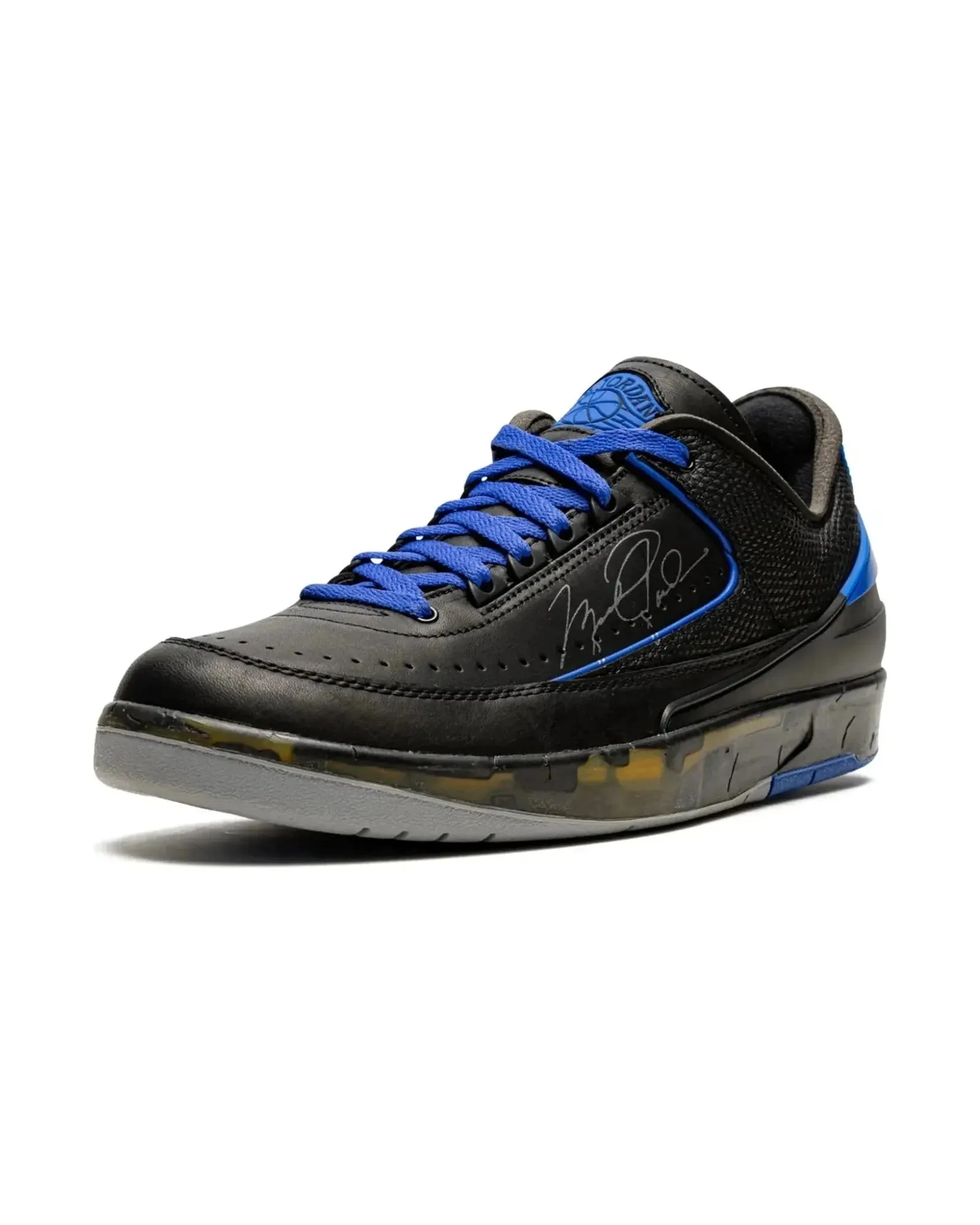 Nike Air Jordan 2 Retro Low SP X Off-White Black Blue Powerful Traction