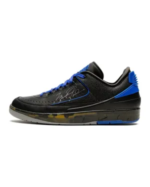 Nike Air Jordan 2 Retro Low SP X Off-White Black Blue Flex Support Design