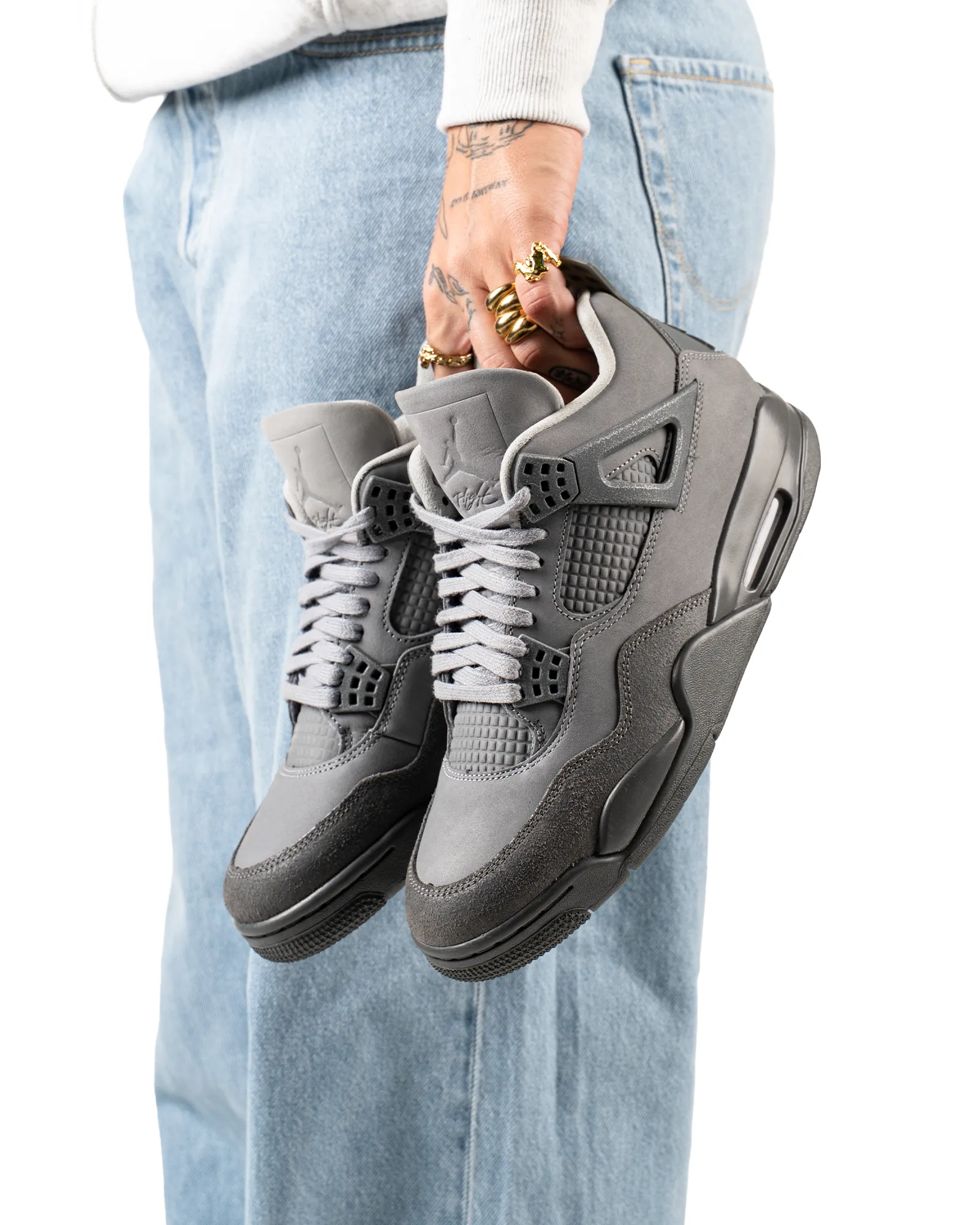 Nike Air Jordan 4 Retro SE Paris Olympics Wet Cement Athletic Fit