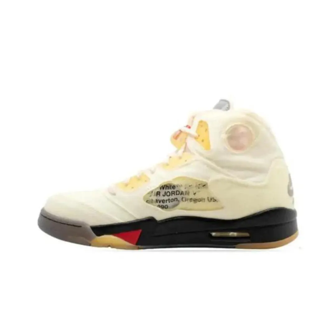 Nike Air Jordan 5 X Off-White Sail Cool Touch Finish
