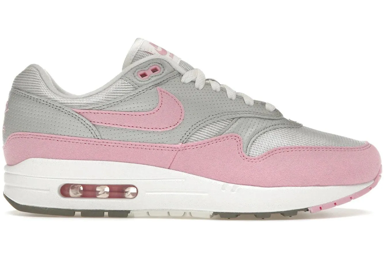 Nike Air Max 1 '87 Metallic Platinum Pink Rise Flexible Sole Concept