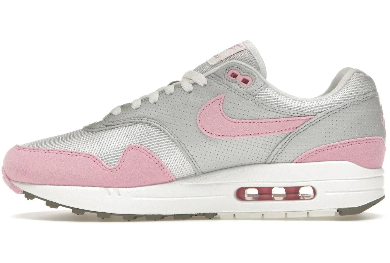 Nike Air Max 1 '87 Metallic Platinum Pink Rise Flexible Sole Concept