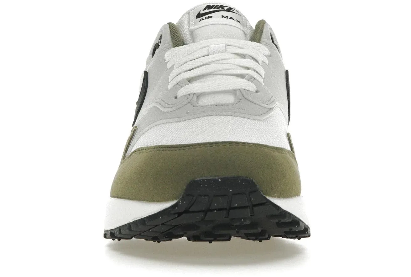 Nike Air Max 1 White Black Medium Olive Supportive Padding Design
