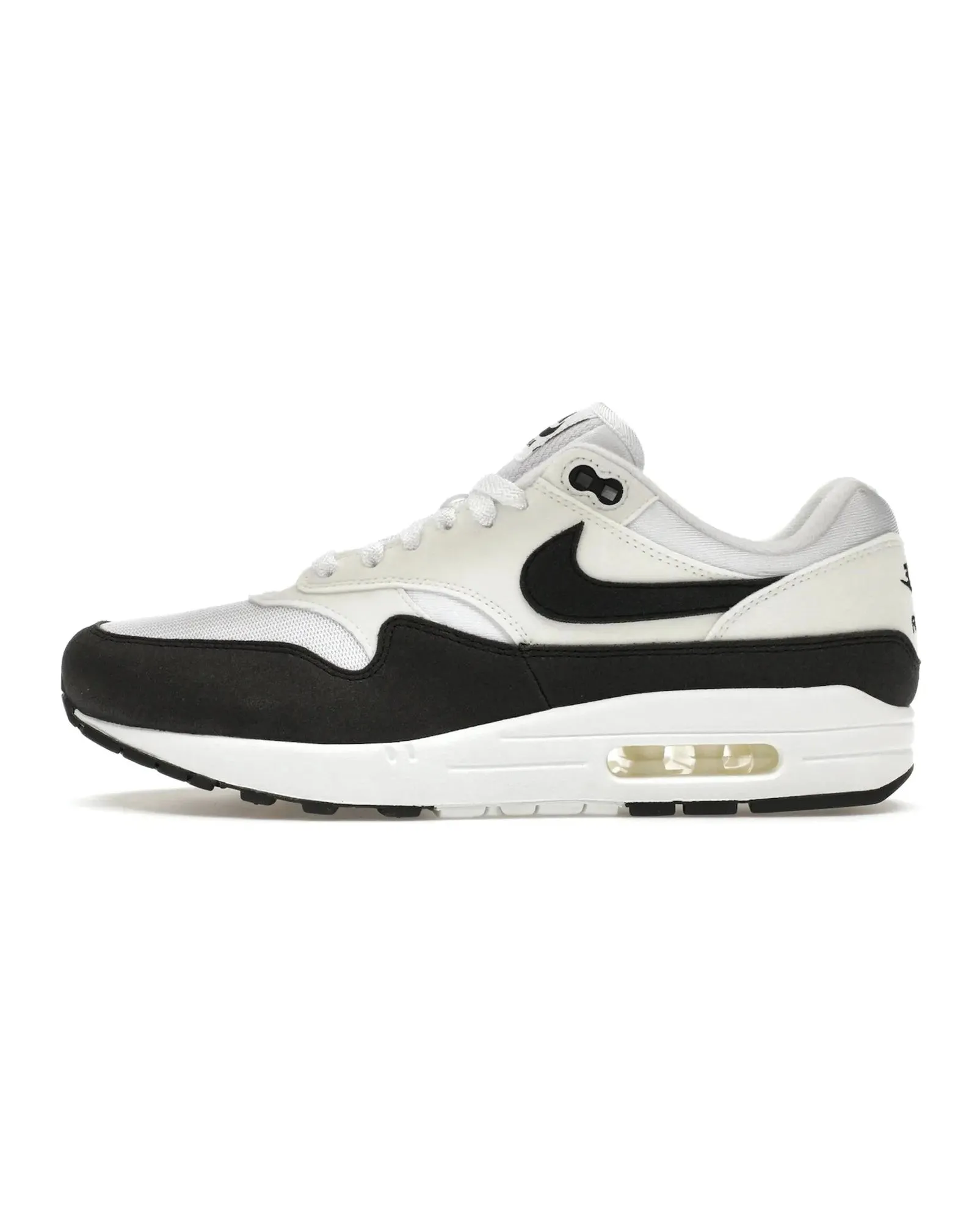 Nike Air Max 1 White Black Neutral Grey ventilation - rich running option Endurance Cushioning