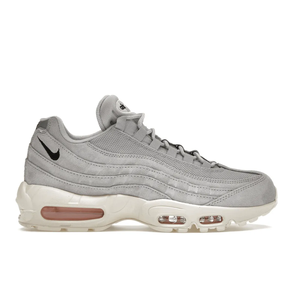 Nike Air Max 95 Grey Fog Pink Foam trail gear heel - cup running shoes
