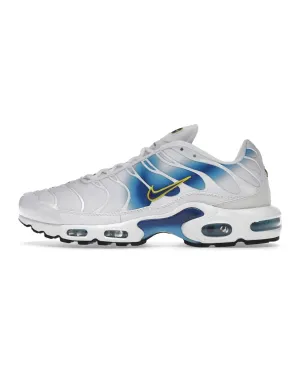 Nike Air Max Plus Spray Paint Swoosh White Blue sports activities honeycomb - cushion shoes