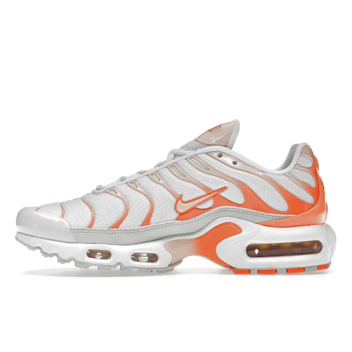 Nike Air Max Plus White Atomic Orange Shock Resistance Ability