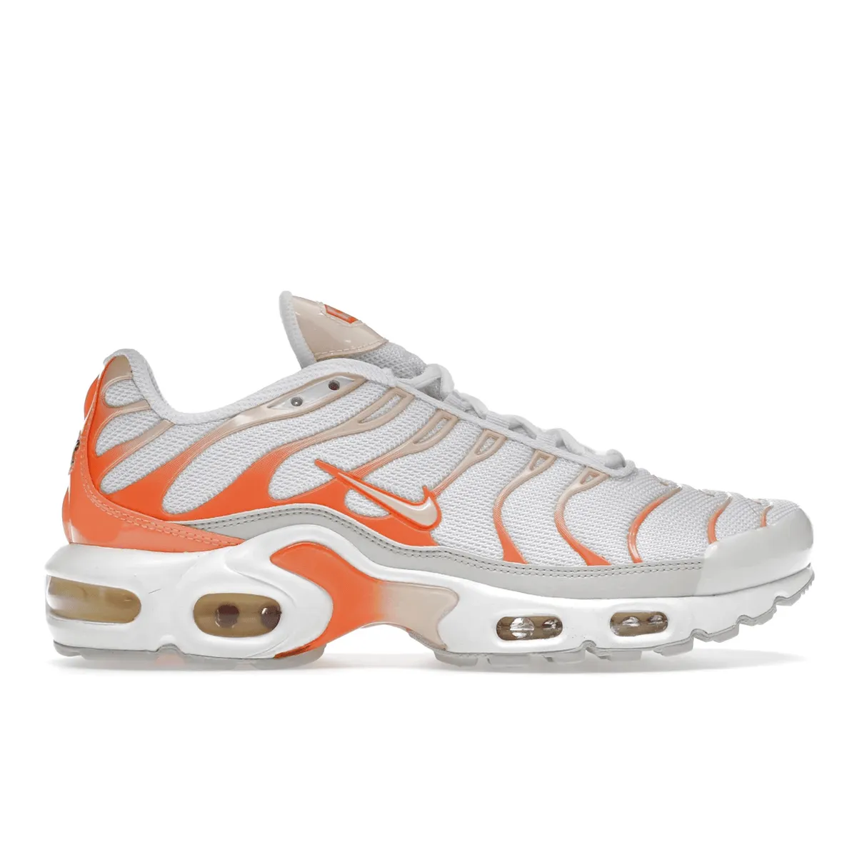 Nike Air Max Plus White Atomic Orange Shock Resistance Ability