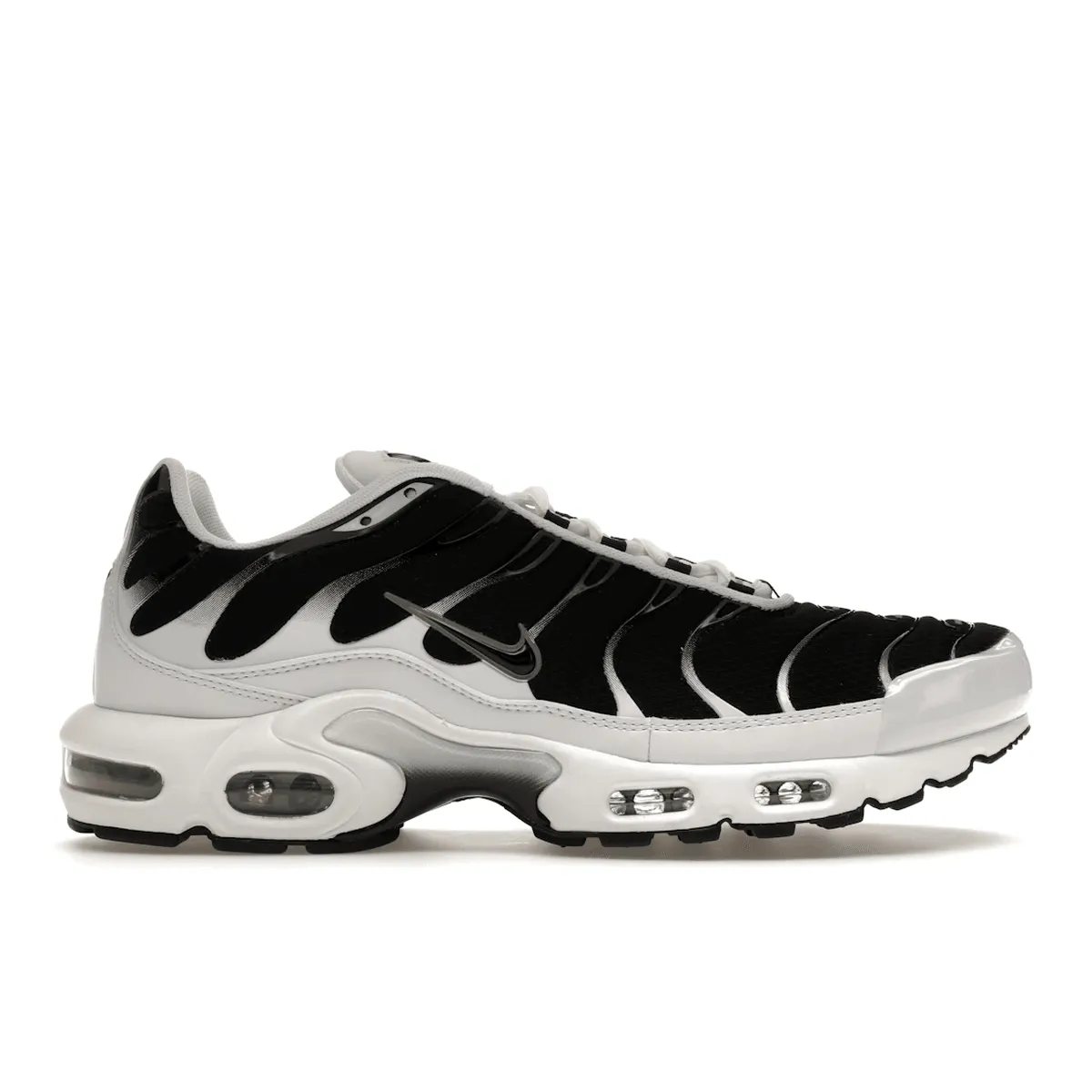 Nike Air Max Plus White Black Metallic Pewter Semi - hard Insole