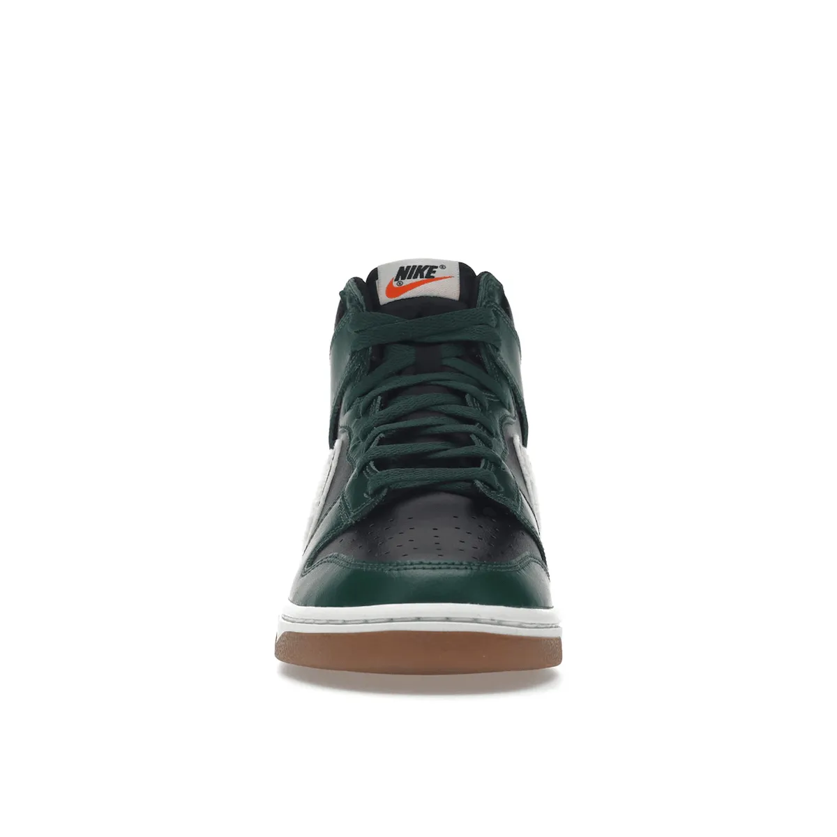 Nike Dunk High Chenille Swoosh Black Green Flexible Walk-In
