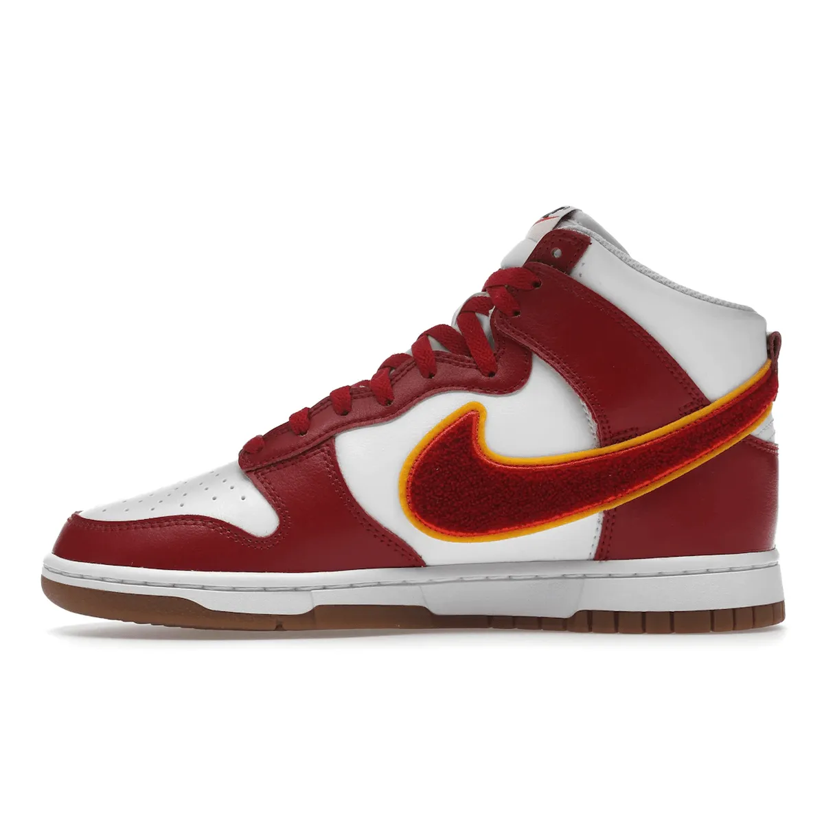 Nike Dunk High Chenille Swoosh White Gym Red Street Ease