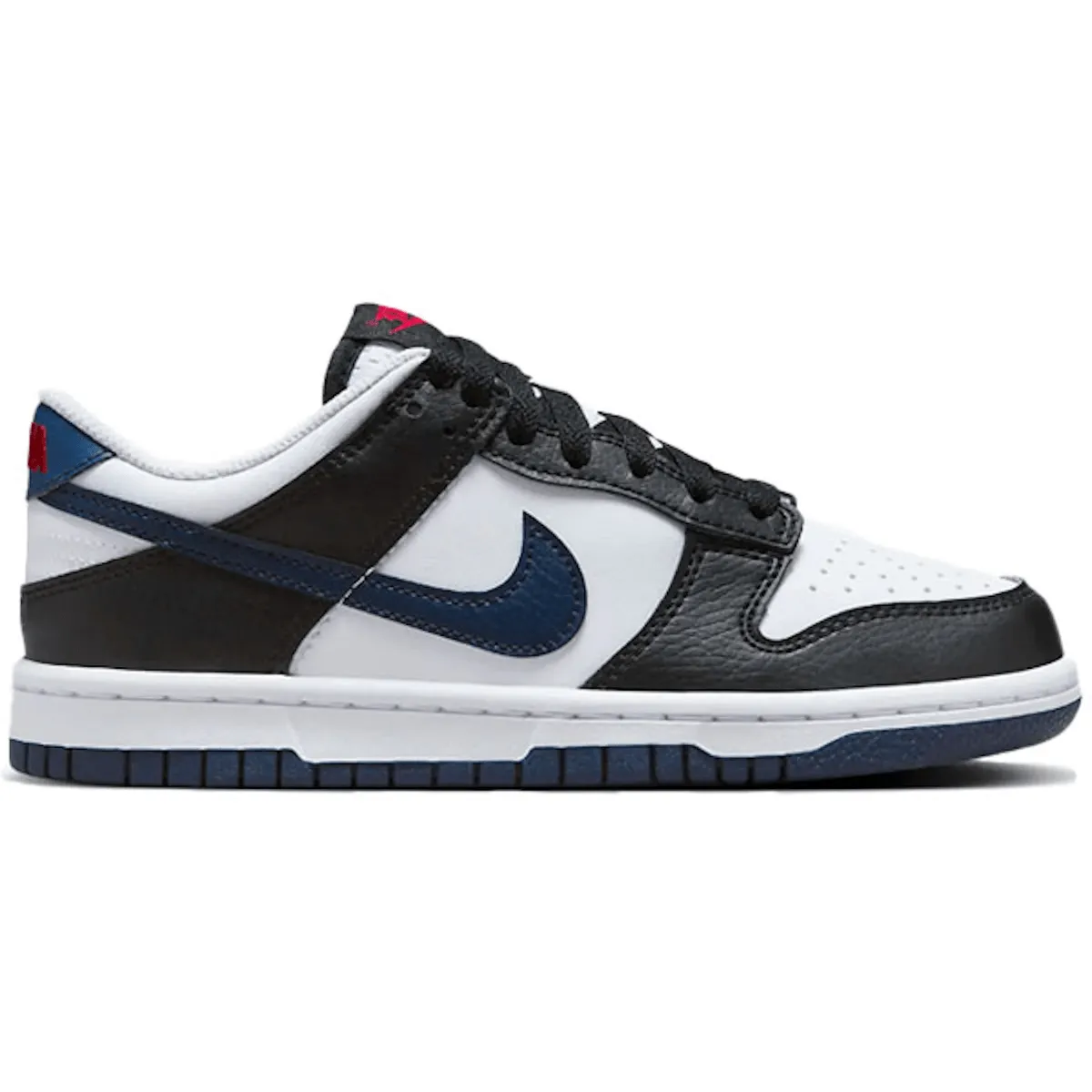 Nike Dunk Low Black White Midnight Navy Active Step-On Glide