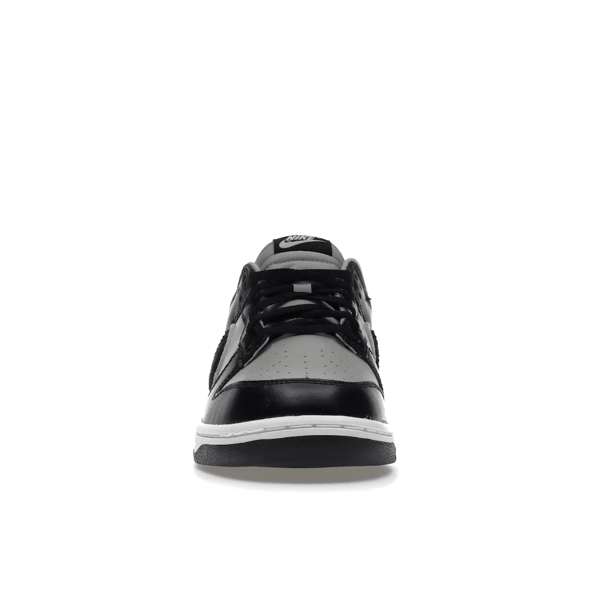 Nike Dunk Low Chenille Swoosh Black Grey Active Flow