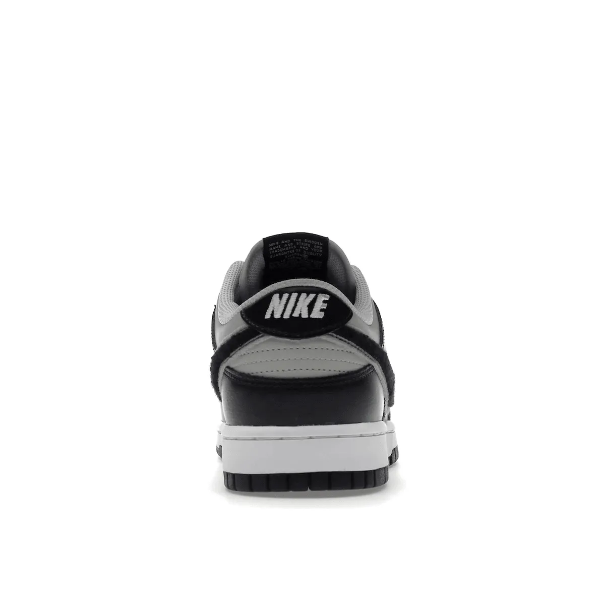 Nike Dunk Low Chenille Swoosh Black Grey Active Flow