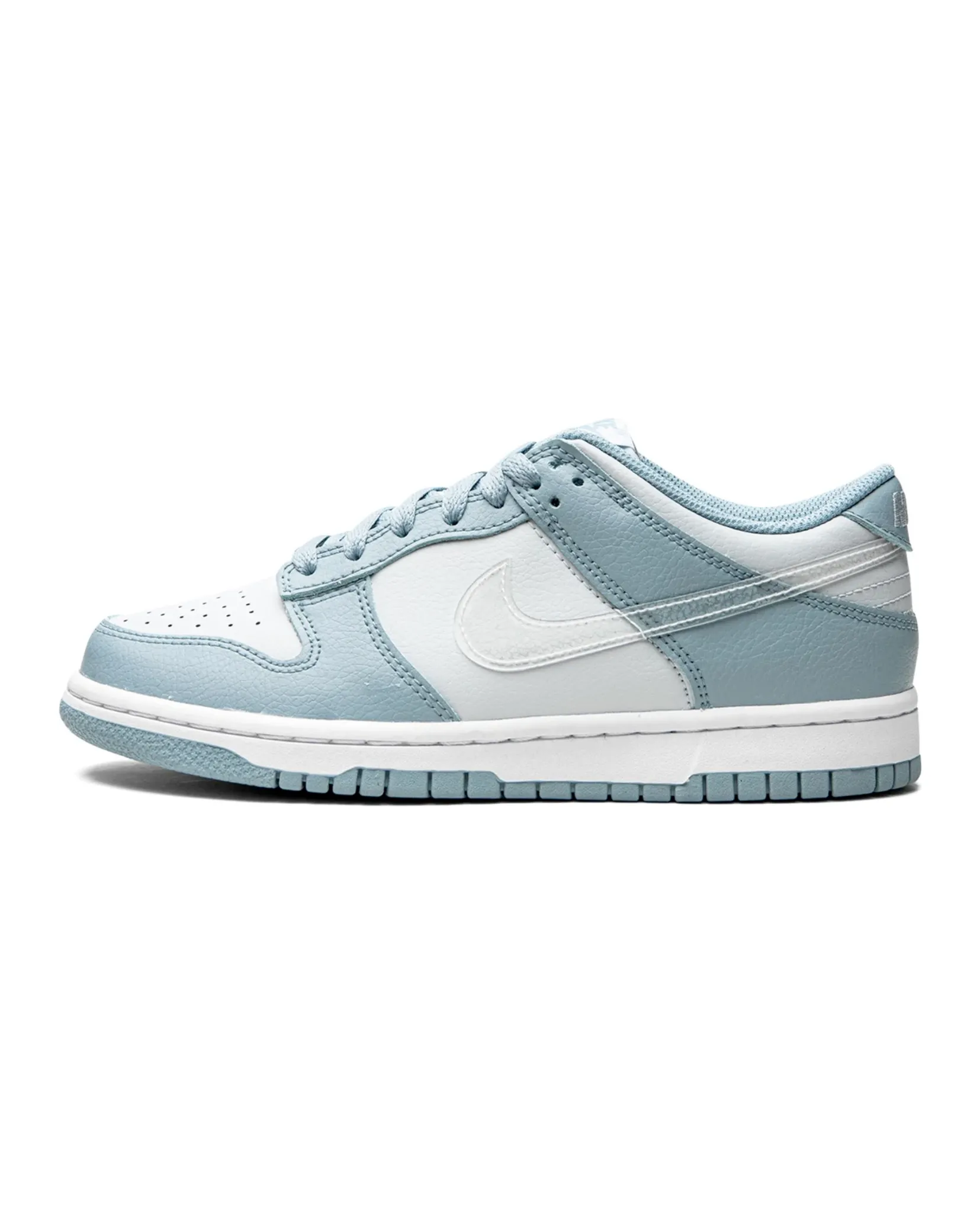 Day-Long Wear Nike Dunk Low Clear Blue Swoosh