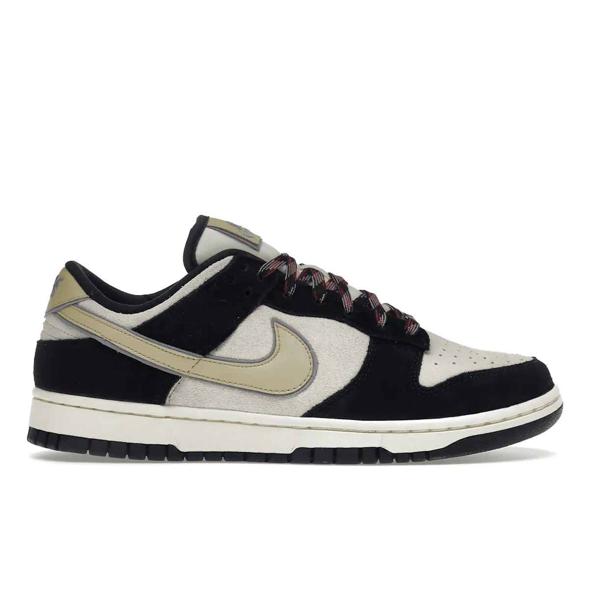 Nike Dunk Low LX Black Suede Team Gold Travel Glide-Step