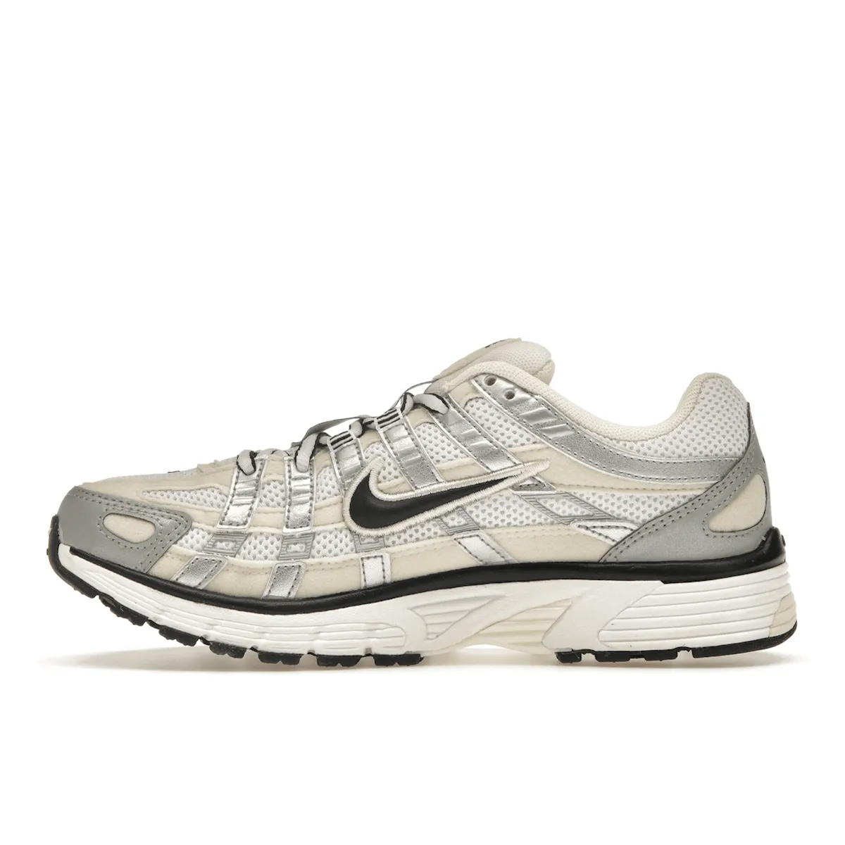 Nike P-6000 Coconut Milk Metallic Silver Breathable Design