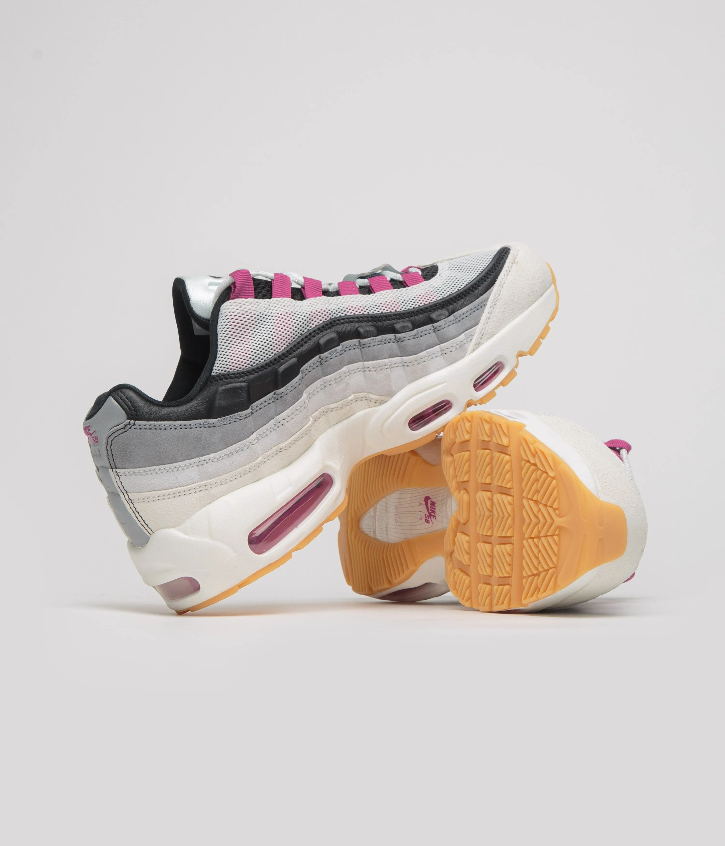 Nike SB Air Max 95 Shoes in Summit White and Cactus Flower and Photon Dust